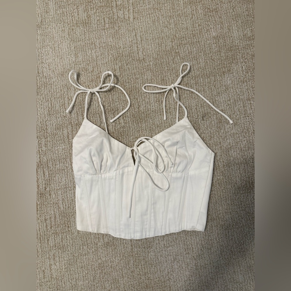 White Fox Corset Top